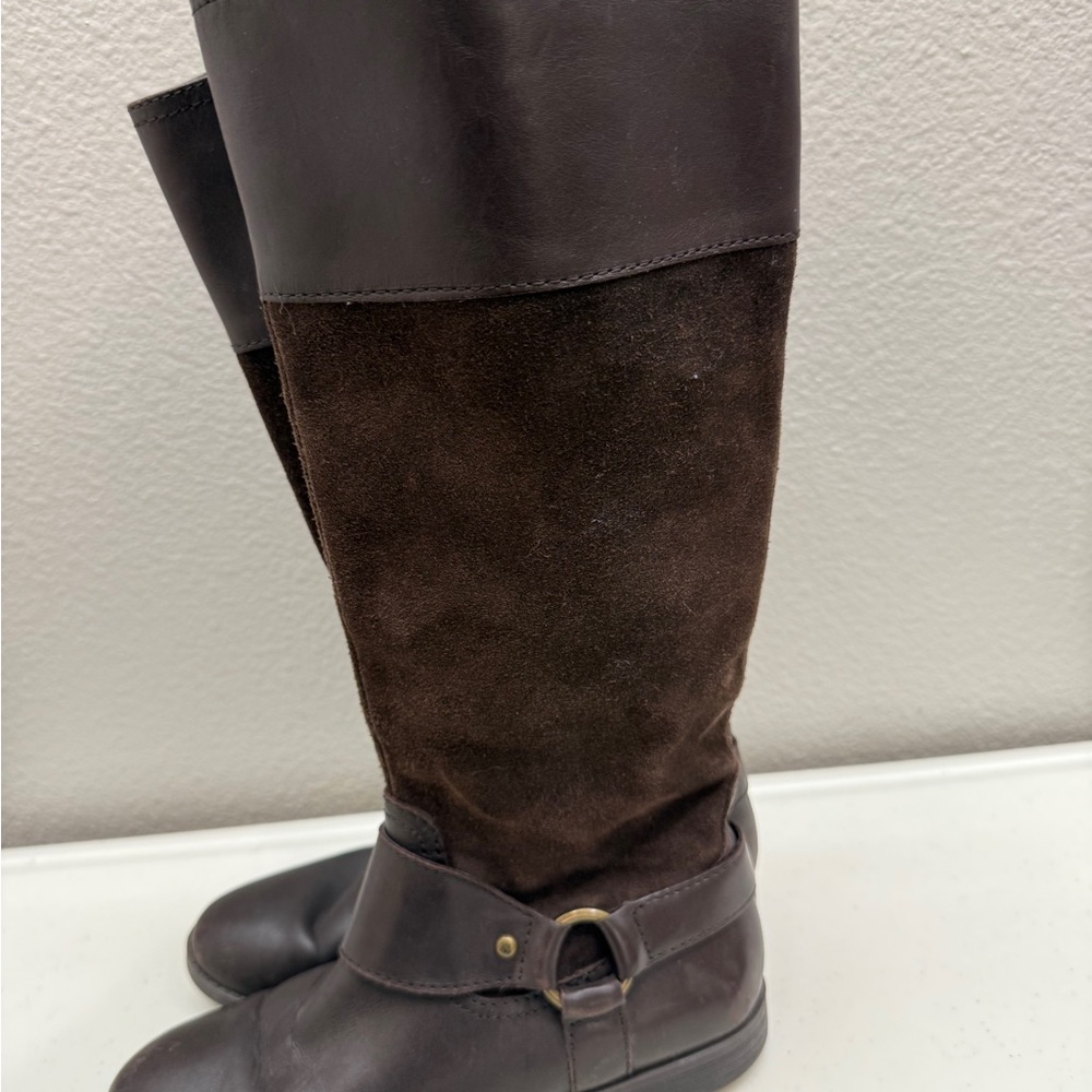 Ralph Lauren Boots Size 6 Brown Riding Leather Suede